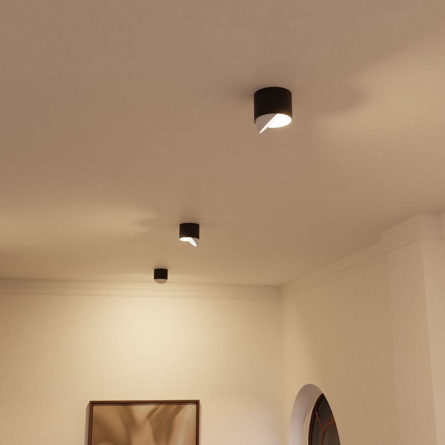 Verstelbare led plafondlamp met gericht warm 2700k licht voor hal keuken en woonkamer