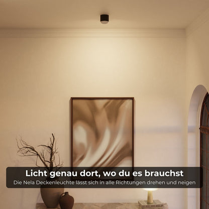 Verstelbare led plafondlamp met gericht warm 2700k licht voor hal keuken en woonkamer