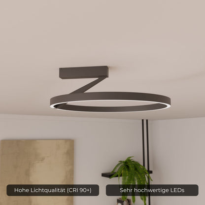 Plafondlamp met up & downlight en warm 2700K licht – Noira