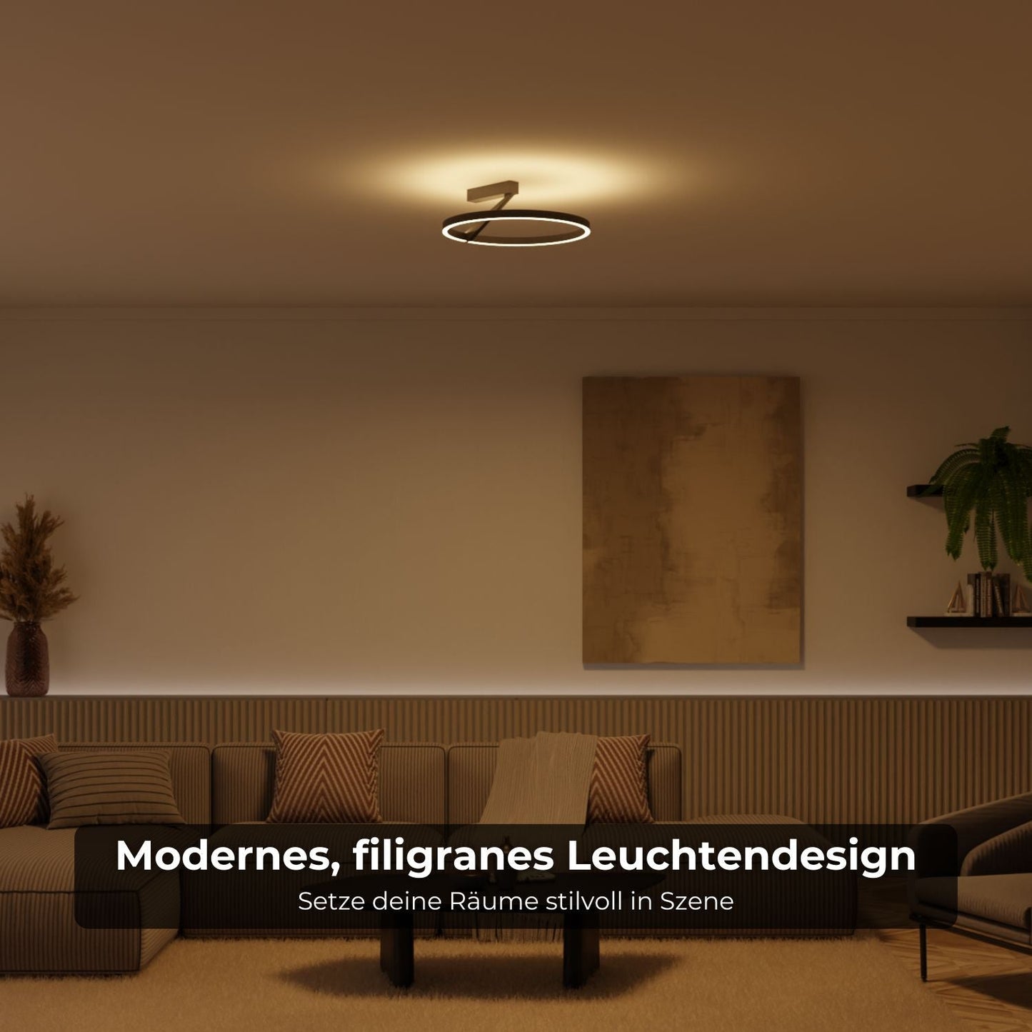 Plafondlamp met up & downlight en warm 2700K licht – Noira