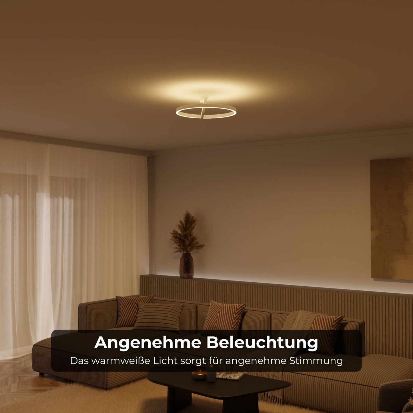 Plafondlamp met up & downlight en warm 2700K licht – Noira