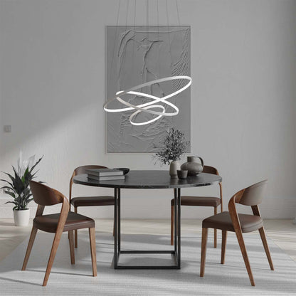 Moderne ring hanglamp met zwevend 3-ringen design