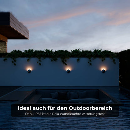 Moderne wandlamp met indirect licht en ip65 bescherming voor binnen en buiten