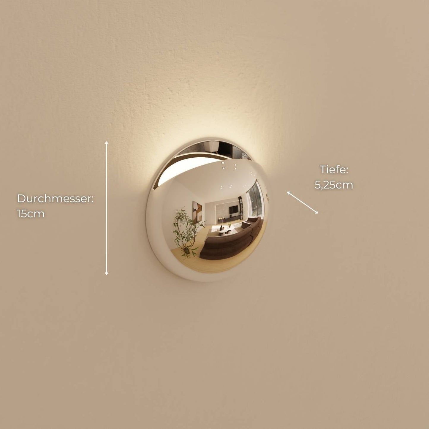 Moderne wandlamp met indirect licht en ip65 bescherming voor binnen en buiten