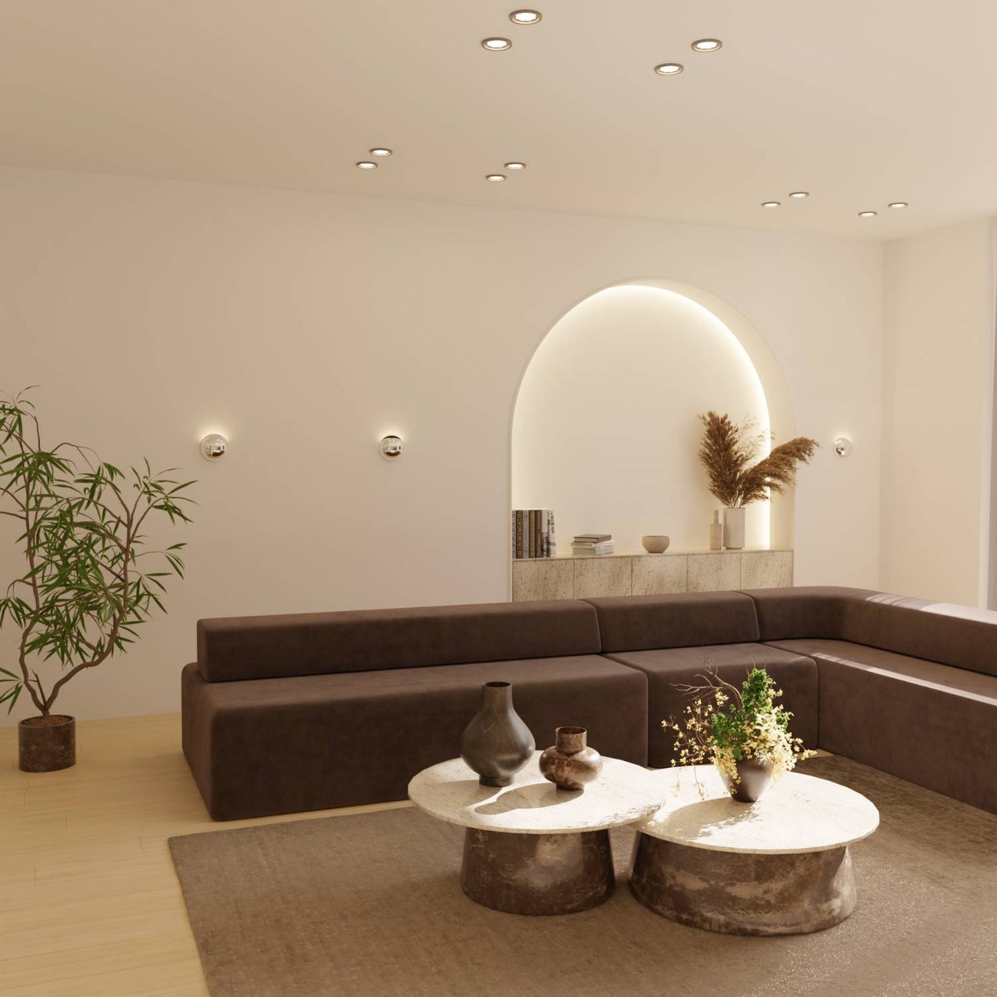Moderne wandlamp met indirect licht en ip65 bescherming voor binnen en buiten