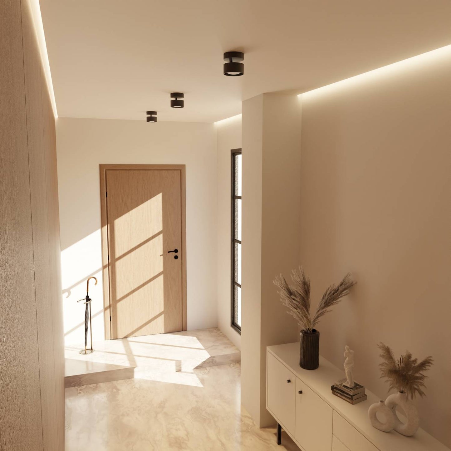 LED Plafondlamp Cilinder Up Downlight Aluminium Zwart Wand- en Plafondverlichting Moderne Verlichting Gang Slaapkamer Woonkamer