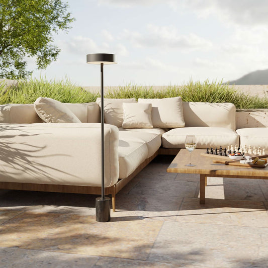 Draadloze accu vloerlamp voor tuin & terras met warm licht – Uranos
