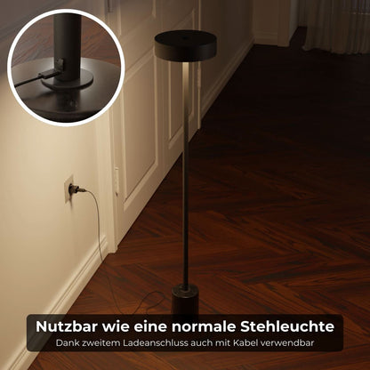 Draadloze accu vloerlamp voor tuin & terras met warm licht – Uranos