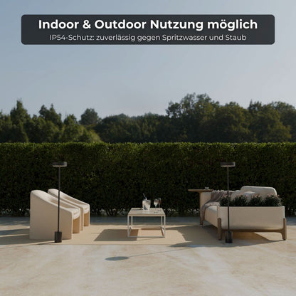 Draadloze accu vloerlamp voor tuin & terras met warm licht – Uranos