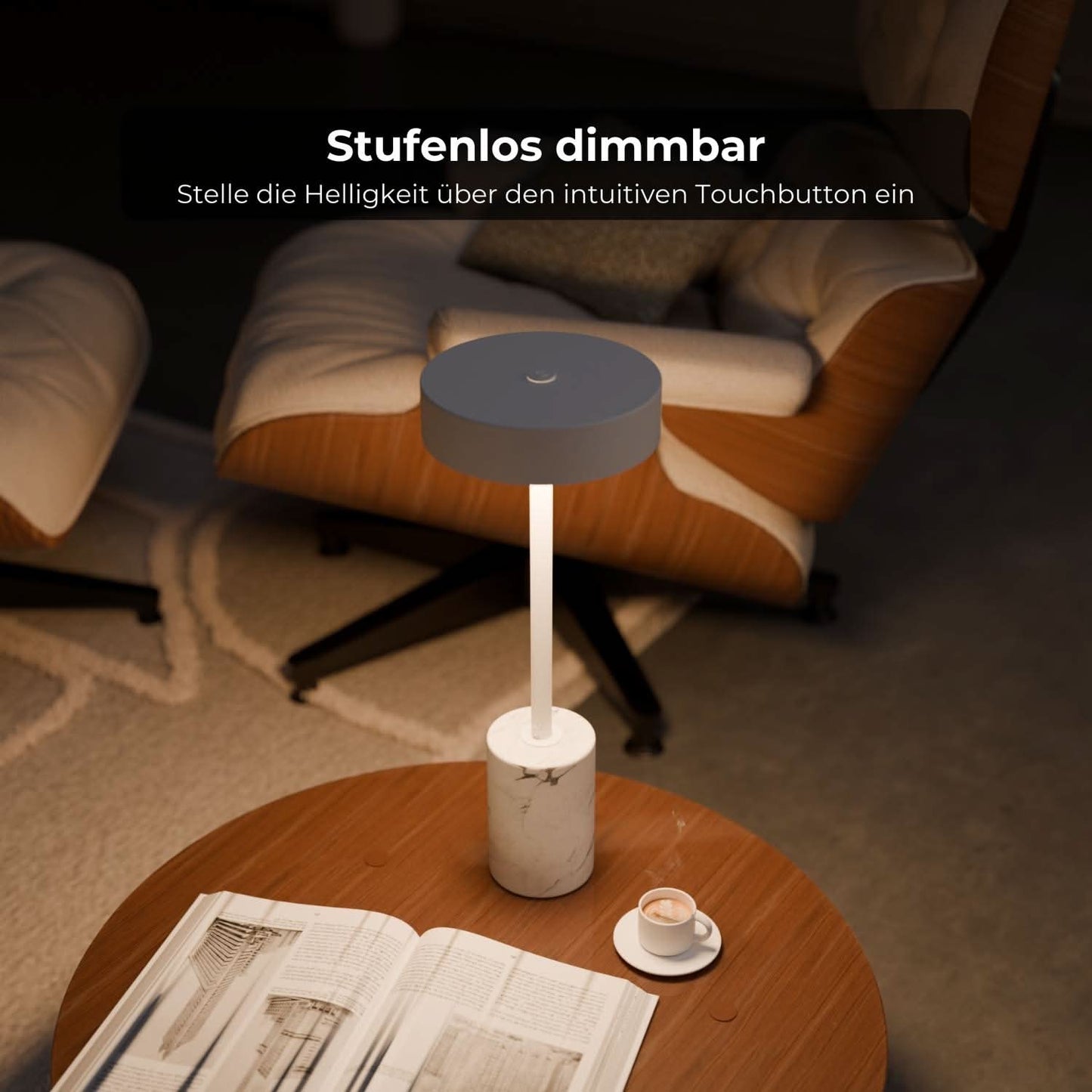 Draadloze accu vloerlamp voor tuin & terras met warm licht – Uranos