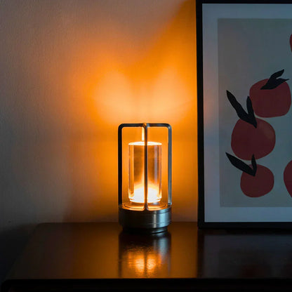 Elegante Tafellamp Kristalglas Dimbaar 3 Lichtinstellingen Oplaadbaar 18 Uur Batterij Draadloos 2600mAh Voor Woonkamer Slaapkamer Kantoor Buiten