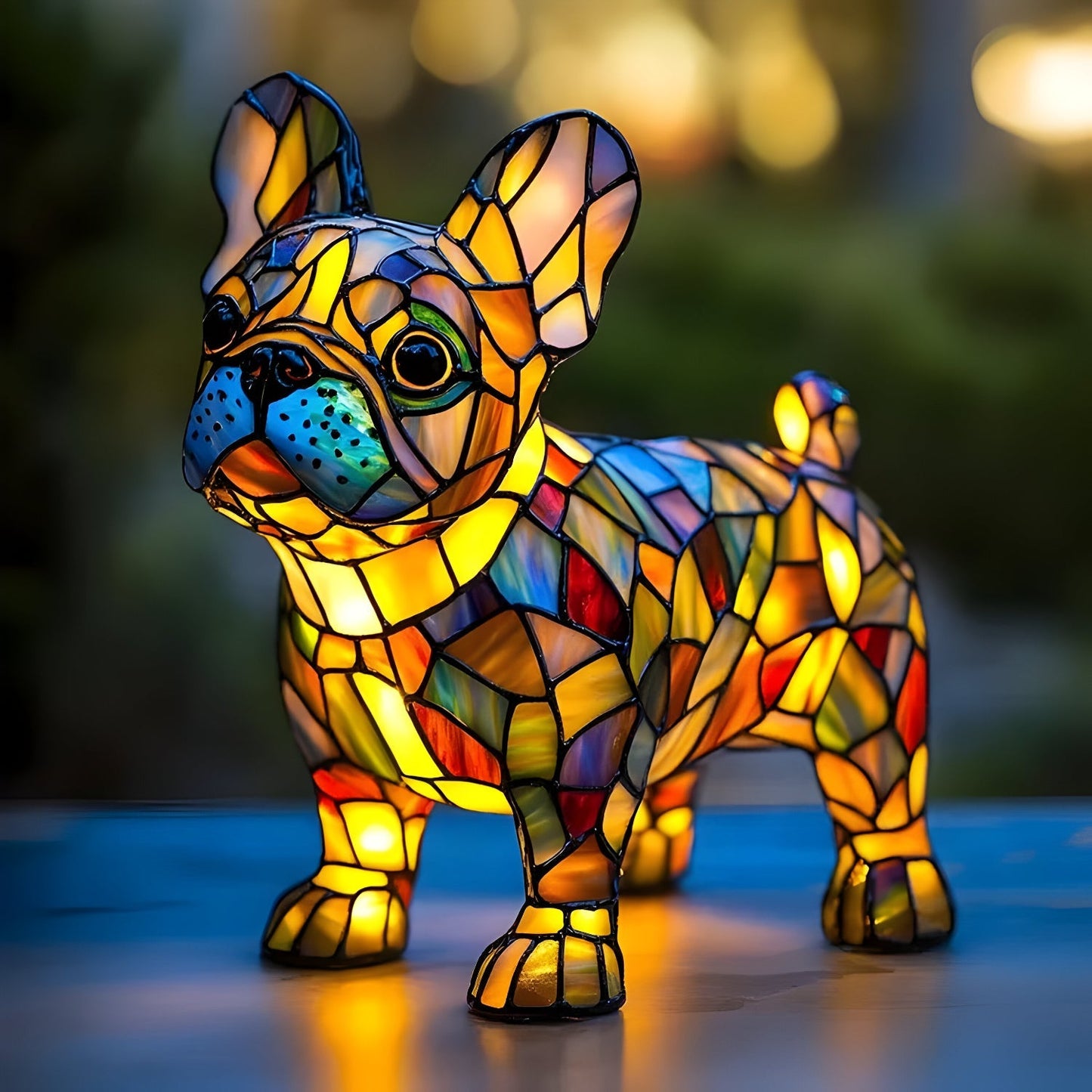 Hondenlamp Glas-in-Lood Sfeerverlichting Meerkleurig Mozaïek Dierenthema