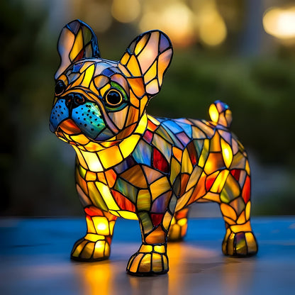 Hondenlamp Glas-in-Lood Sfeerverlichting Meerkleurig Mozaïek Dierenthema