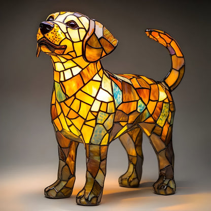 Hondenlamp Glas-in-Lood Sfeerverlichting Meerkleurig Mozaïek Dierenthema