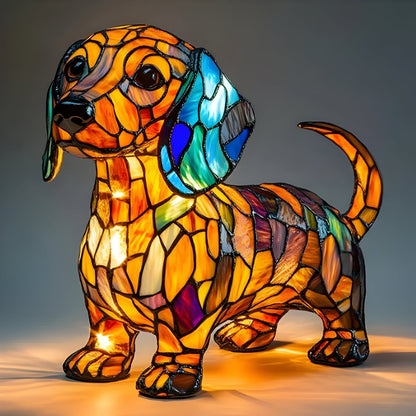 Hondenlamp Glas-in-Lood Sfeerverlichting Meerkleurig Mozaïek Dierenthema
