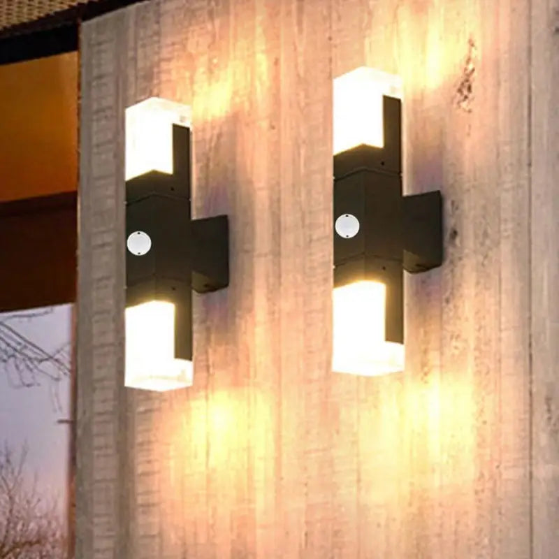Buitenlamp Wandlamp Zwart Aluminium LED Bewegingssensor IP65 10W Warm Wit Modern