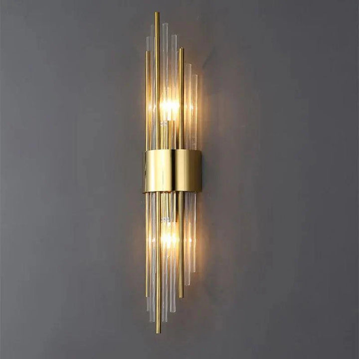 Kristallen LED Wandlamp Goud Zwart 35-56cm Luxe Wandverlichting Sfeerlicht voor Hal Slaapkamer Woonkamer