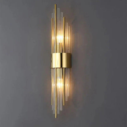 Kristallen LED Wandlamp Goud Zwart 35-56cm Luxe Wandverlichting Sfeerlicht voor Hal Slaapkamer Woonkamer