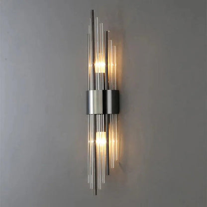 Kristallen LED Wandlamp Goud Zwart 35-56cm Luxe Wandverlichting Sfeerlicht voor Hal Slaapkamer Woonkamer