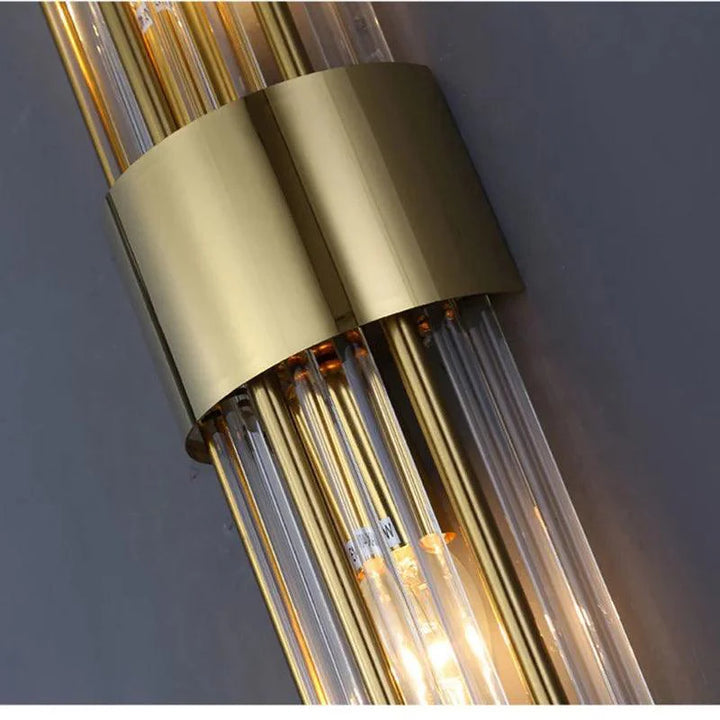 Kristallen LED Wandlamp Goud Zwart 35-56cm Luxe Wandverlichting Sfeerlicht voor Hal Slaapkamer Woonkamer