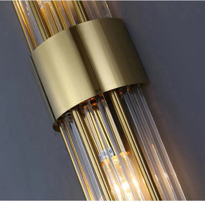 Kristallen LED Wandlamp Goud Zwart 35-56cm Luxe Wandverlichting Sfeerlicht voor Hal Slaapkamer Woonkamer