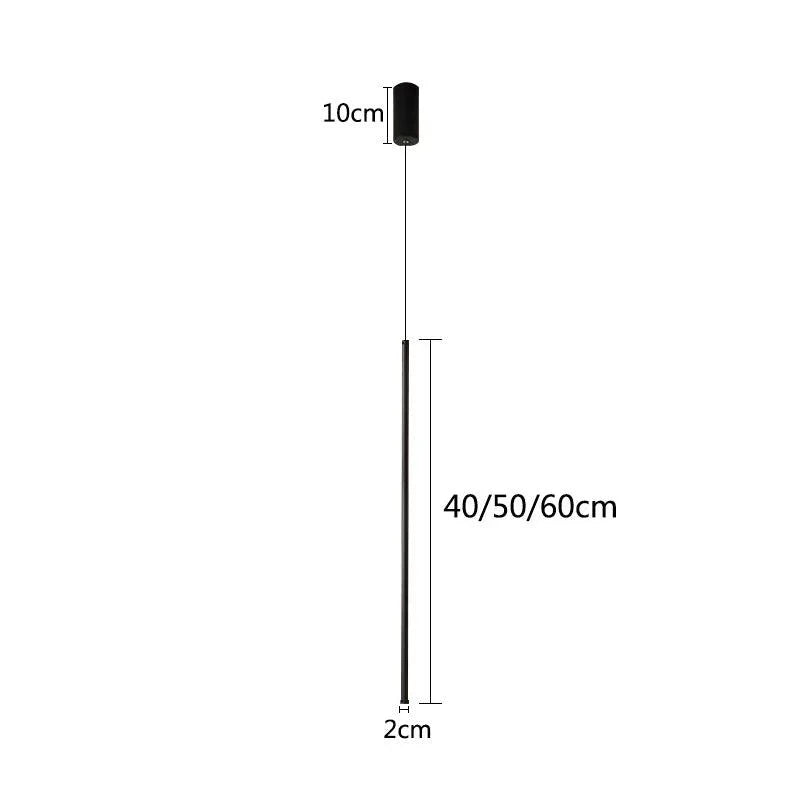 Hanglamp LED Modern Aluminium Zwart Minimalistisch Design Verstelbare Kabel