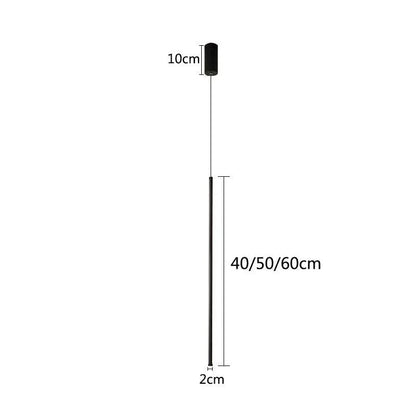 Hanglamp LED Modern Aluminium Zwart Minimalistisch Design Verstelbare Kabel