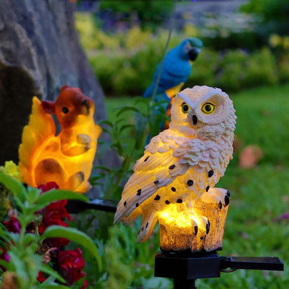 Uil Tuinlamp Zonne-energie Led IP65 Waterdicht Warm Wit 45cm Decoratie Tuin Terras Oprit