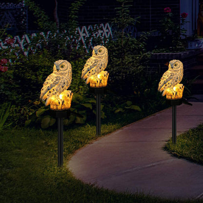 Uil Tuinlamp Zonne-energie Led IP65 Waterdicht Warm Wit 45cm Decoratie Tuin Terras Oprit
