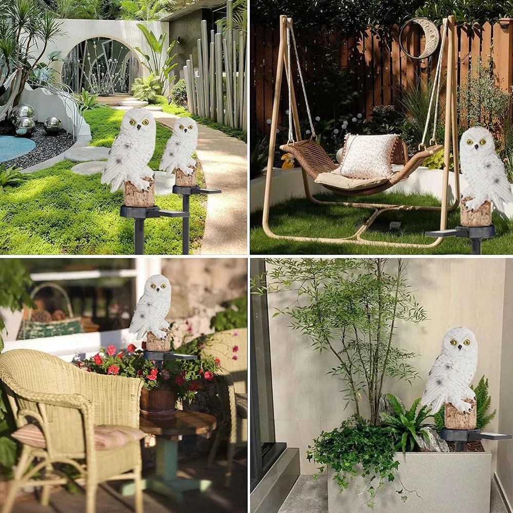 Uil Tuinlamp Zonne-energie Led IP65 Waterdicht Warm Wit 45cm Decoratie Tuin Terras Oprit