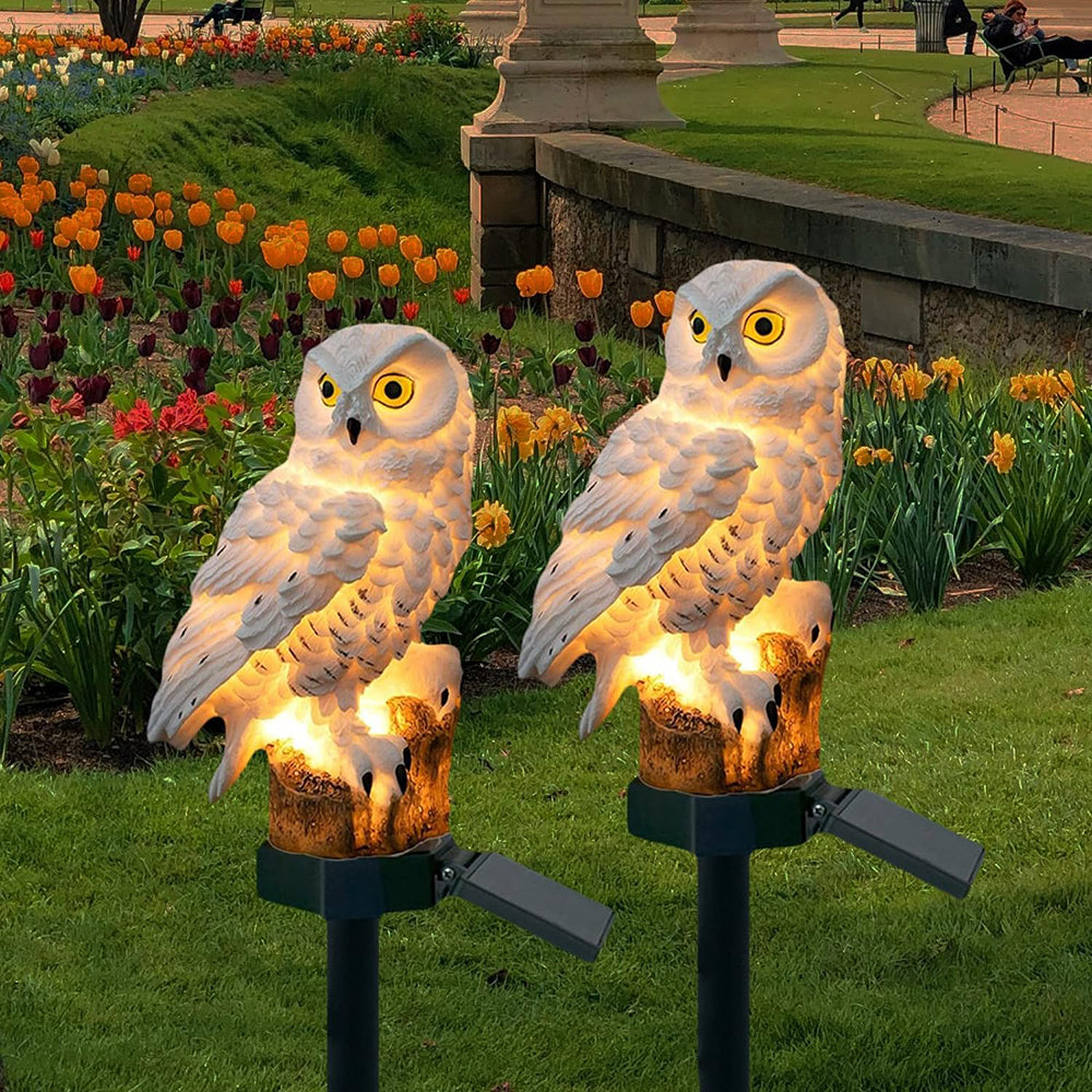 Uil Tuinlamp Zonne-energie Led IP65 Waterdicht Warm Wit 45cm Decoratie Tuin Terras Oprit