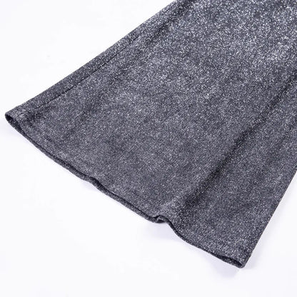 Luna | Stijlvolle dames hoge taille broek met glitters in de kleur Grijs voor dames in Party stijl ideaal voor de herfst.
