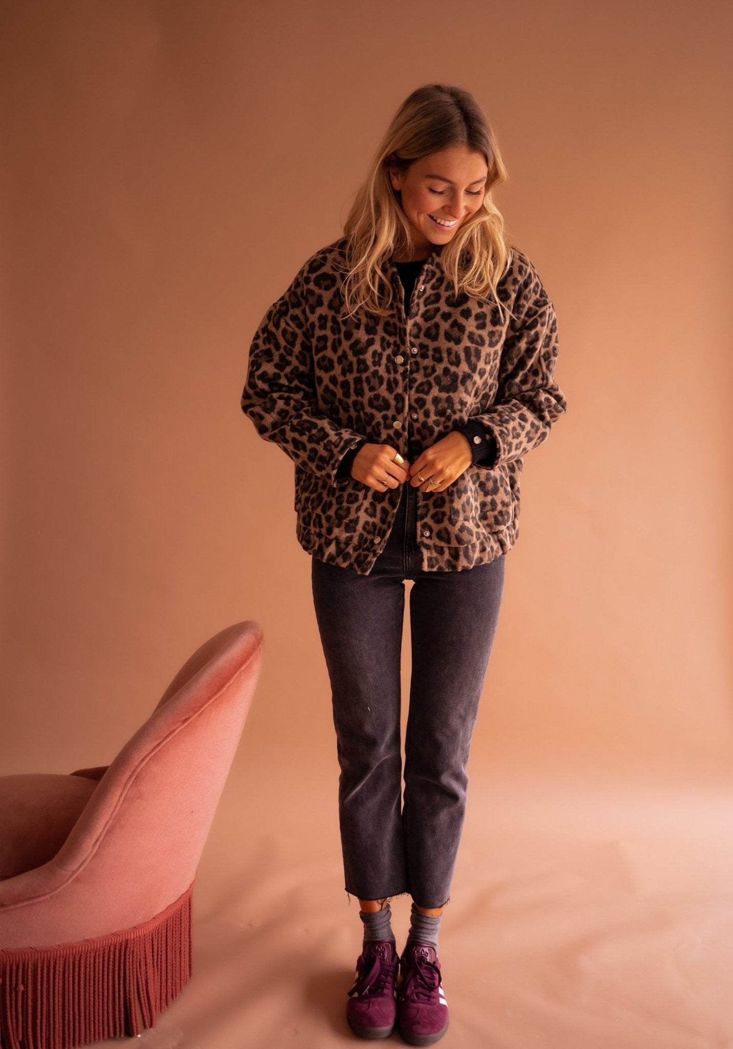 Dames Jasje Met Print Comfortabele Pasvorm