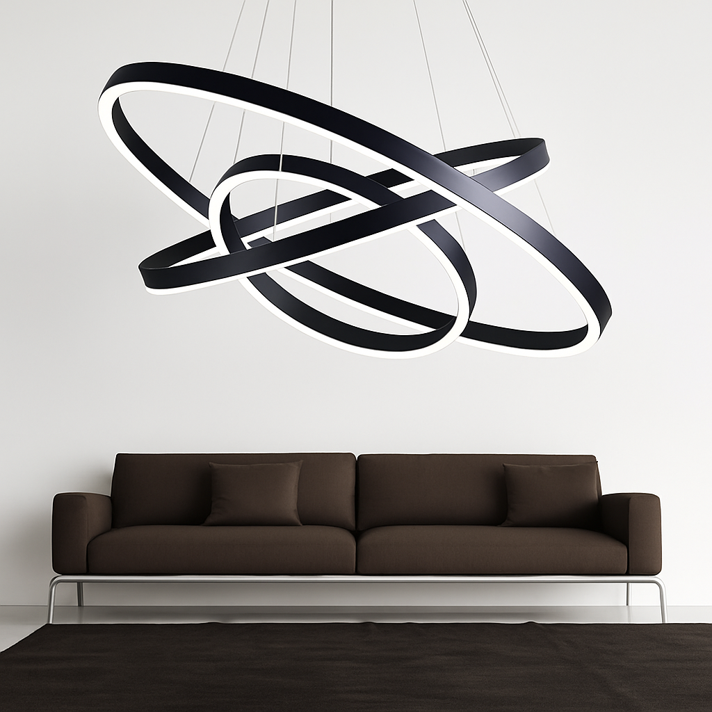 Ringkroonluchter LED 3 Ringen Wit Woonkamer Eetkamer Dimbaar Moderne Hanglamp Cirkels Plafondlamp Rond Interieur