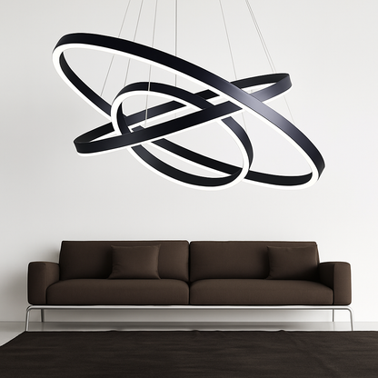 Ringkroonluchter LED 3 Ringen Wit Woonkamer Eetkamer Dimbaar Moderne Hanglamp Cirkels Plafondlamp Rond Interieur