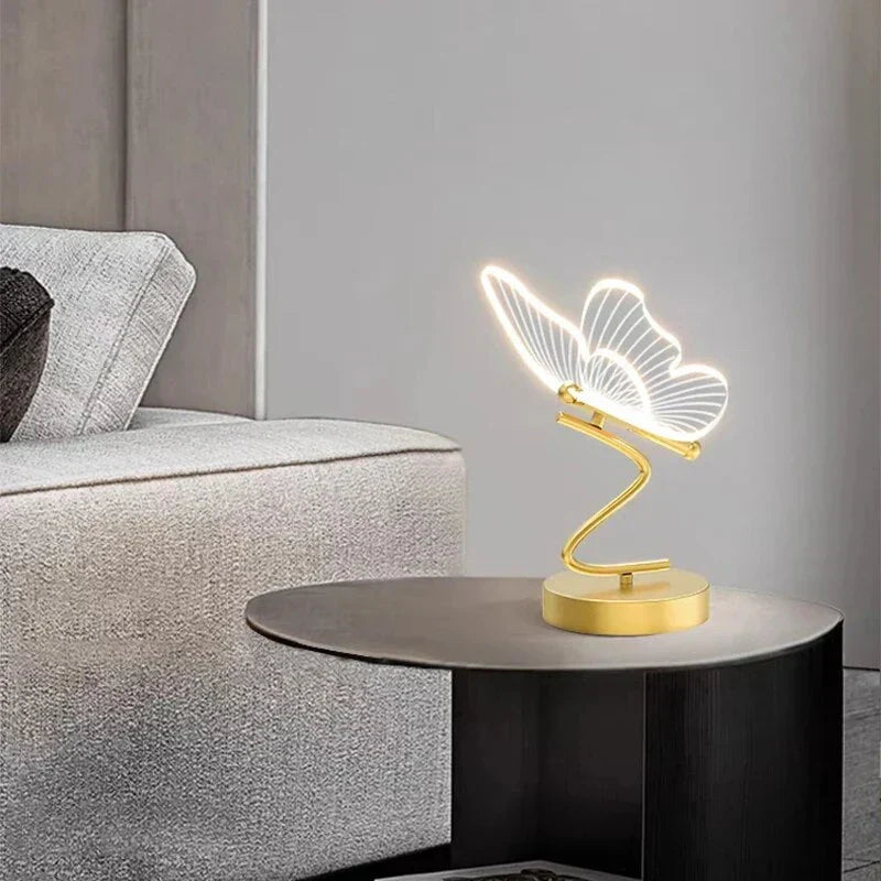 LED Tafellamp met Vlindervorm — Moderne Decoratieve Verlichting voor Sfeer en Stijl