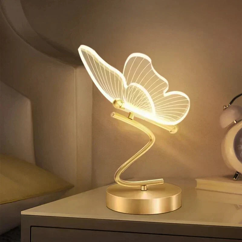LED Tafellamp met Vlindervorm — Moderne Decoratieve Verlichting voor Sfeer en Stijl
