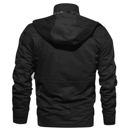 Heren Winterjas Warm Gevoerd met Capuchon Dikke Katoenmix
