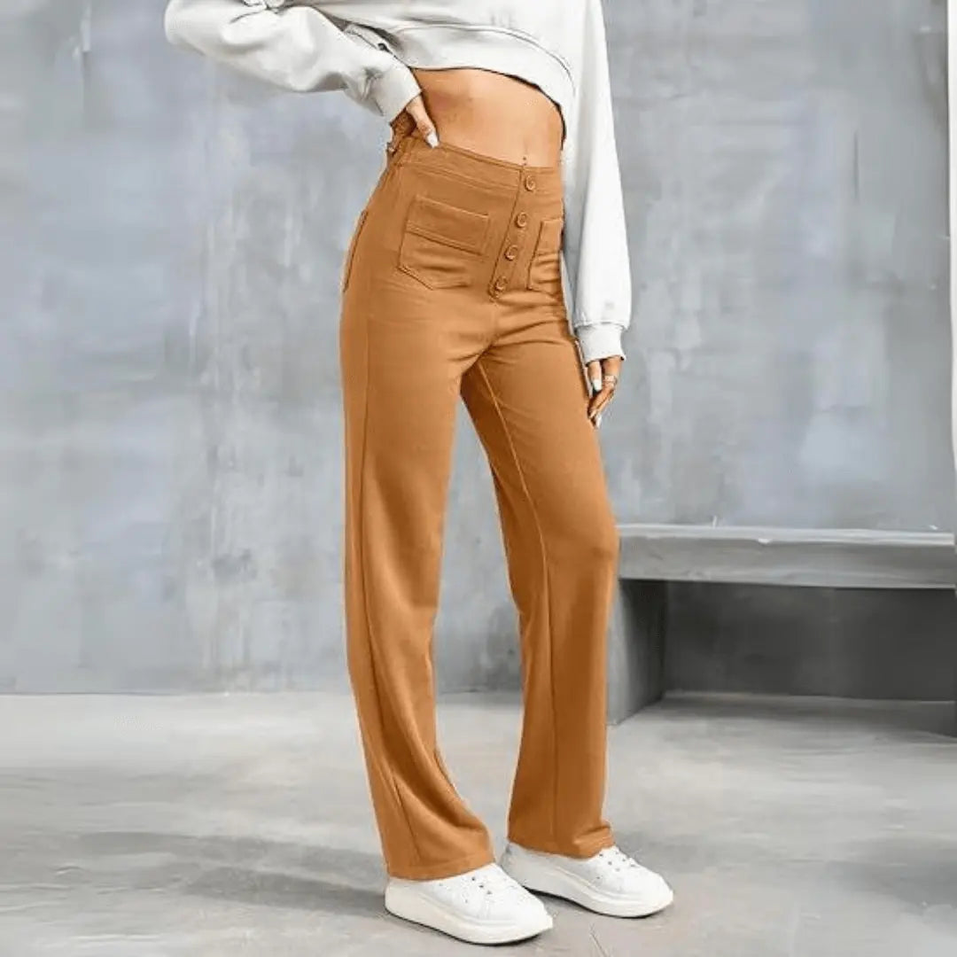 Hoge Taille Broek voor Vrouw Casual Stijl