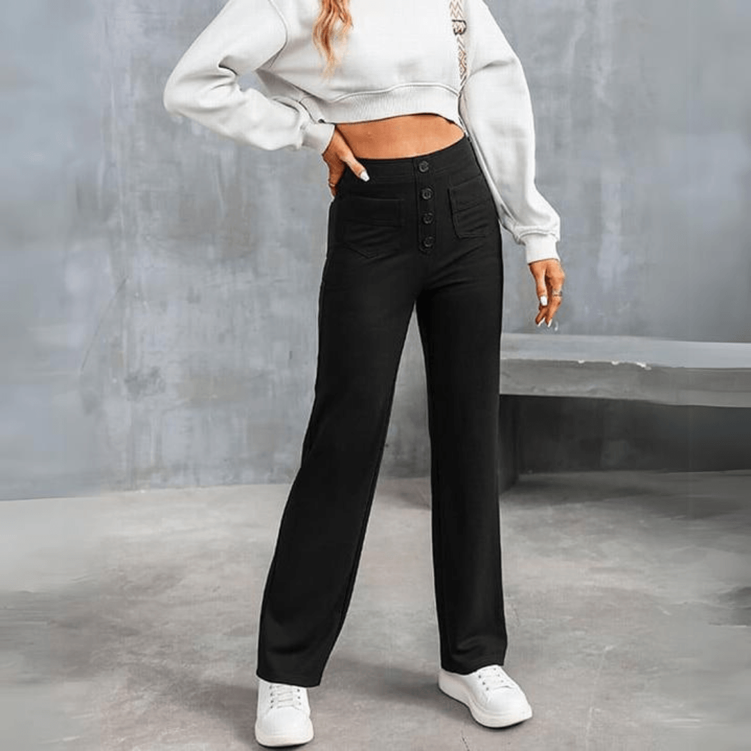 Hoge Taille Broek voor Vrouw Casual Stijl