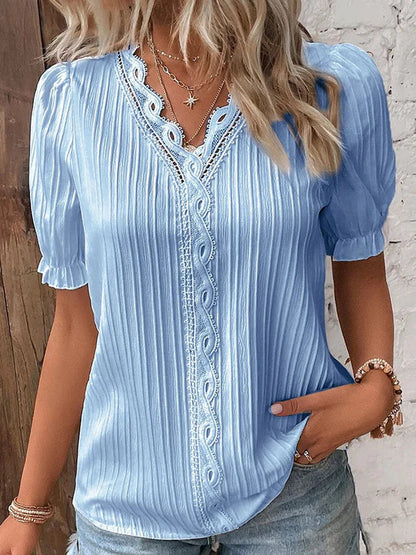 Vrouwelijke Kanten Blouse Elegante Stijl voor Dames
