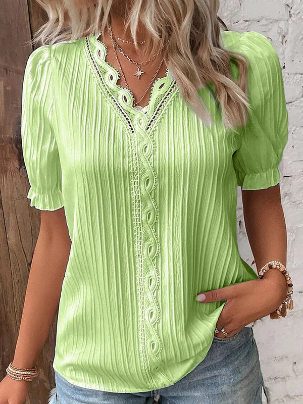 Vrouwelijke Kanten Blouse Elegante Stijl voor Dames