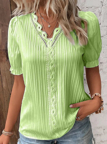 Vrouwelijke Kanten Blouse Elegante Stijl voor Dames