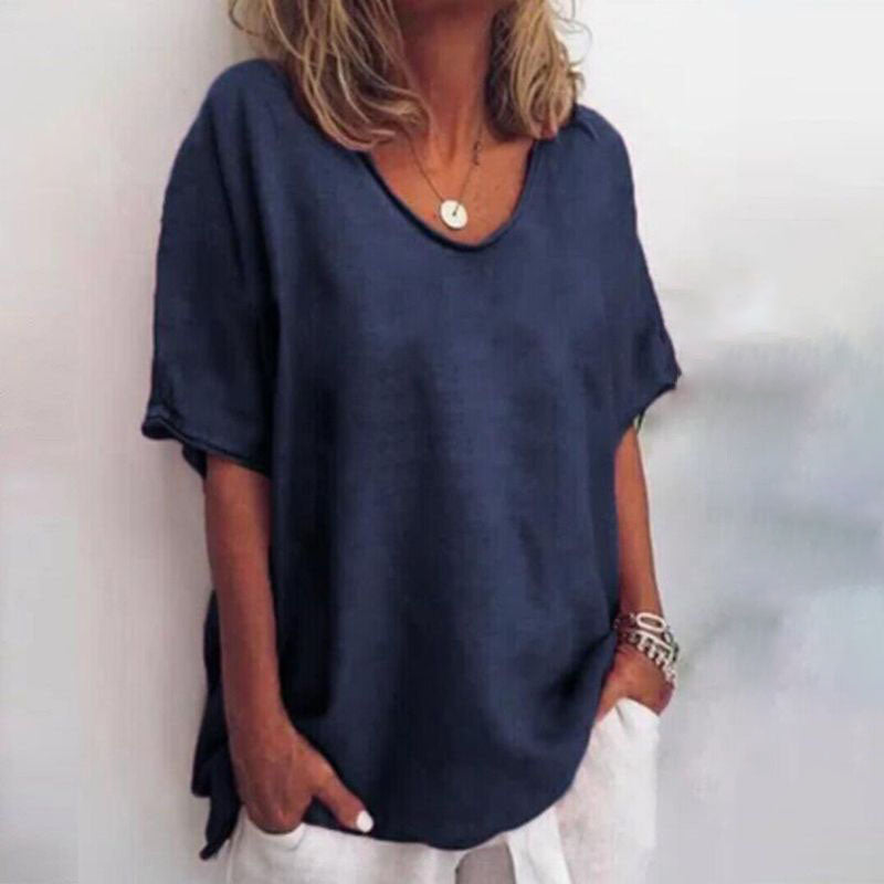 Vrouwelijke Overshirt Lange Losse Casual Stijl