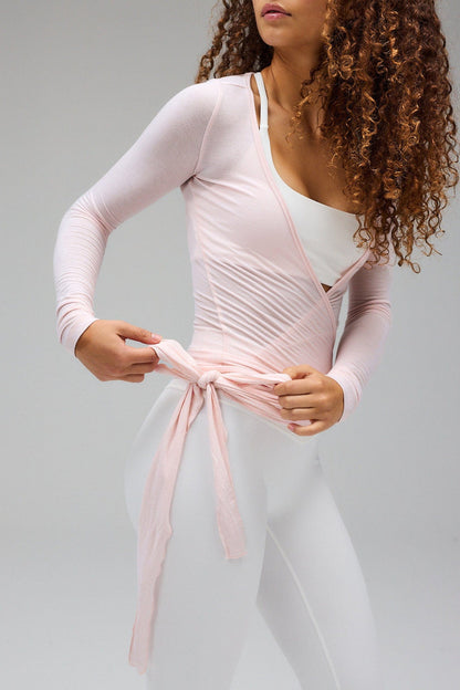 Vrouwelijke Blouse met Verstelbare Linten en Elegant Ontwerp