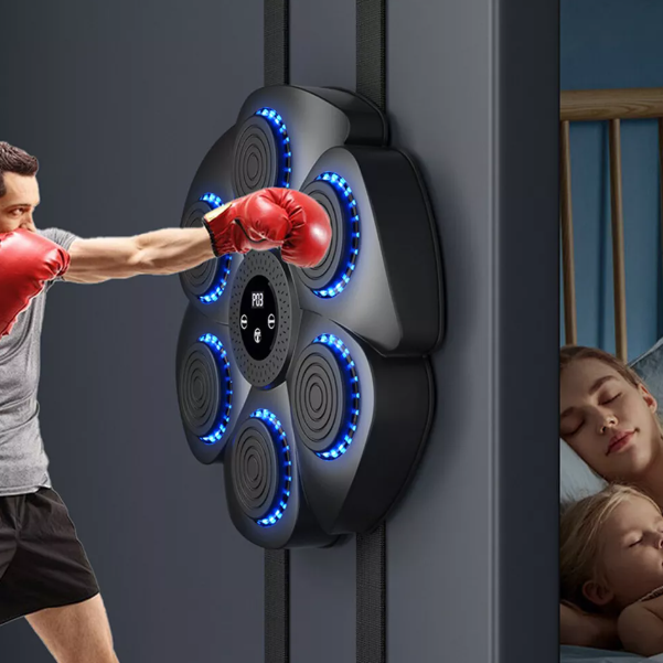 Interactieve Muziek Bokstrainer met Targeting en Ritmebesturing voor Thuis Cardio en Coördinatie