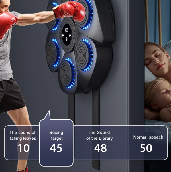 Interactieve Muziek Bokstrainer met Targeting en Ritmebesturing voor Thuis Cardio en Coördinatie