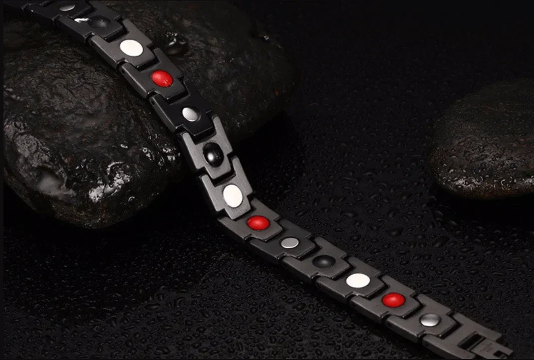 Magnetische Armband met Hematiet en Neodymium voor Welzijn en Balans