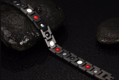 Magnetische Armband met Hematiet en Neodymium voor Welzijn en Balans