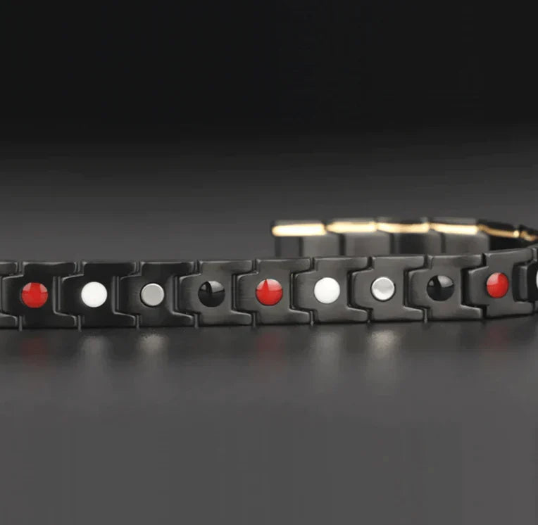Magnetische Armband met Hematiet en Neodymium voor Welzijn en Balans